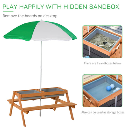 3 in 1 Kids Convertible Picnic, Sand & Water Table