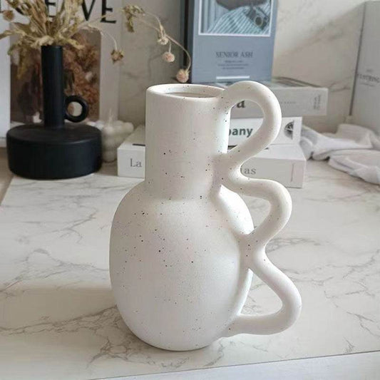 Minimalist Geometric Wavy Handle Vase - Shop Jobie