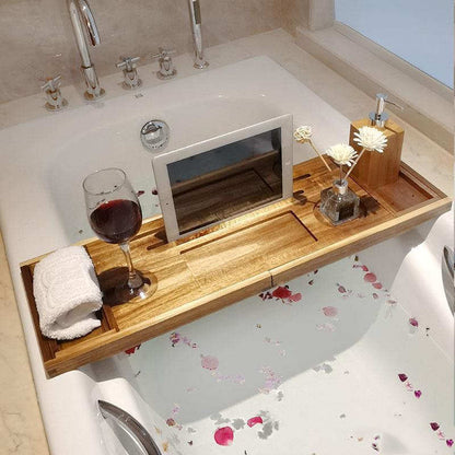 Luxury Bath Tray w/Phone Holder