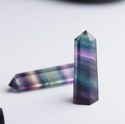 Rainbow Fluorite Prisms