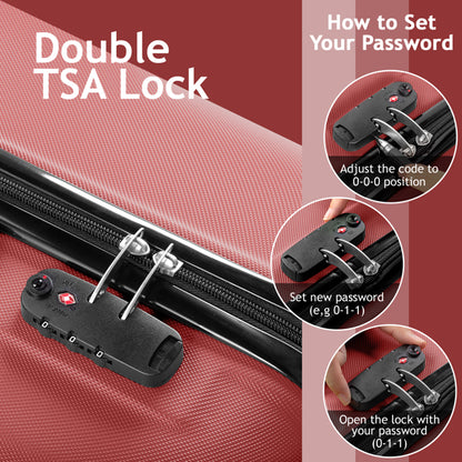 4-in-1 Luggage Set - Retro Red