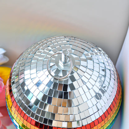 5.9" Hanging Rainbow Mirror Disco Party Ball