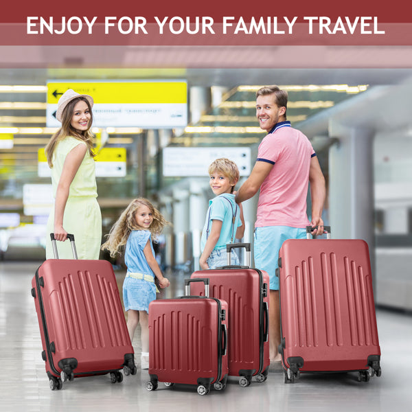 4-in-1 Luggage Set - Retro Red