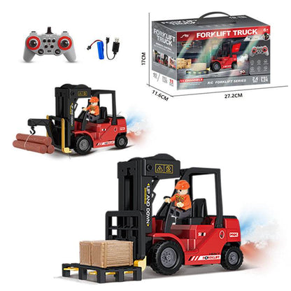 Little Curious Engineers! Remote Control Forklift w/Light, Music, & Spray - Shop Jobie