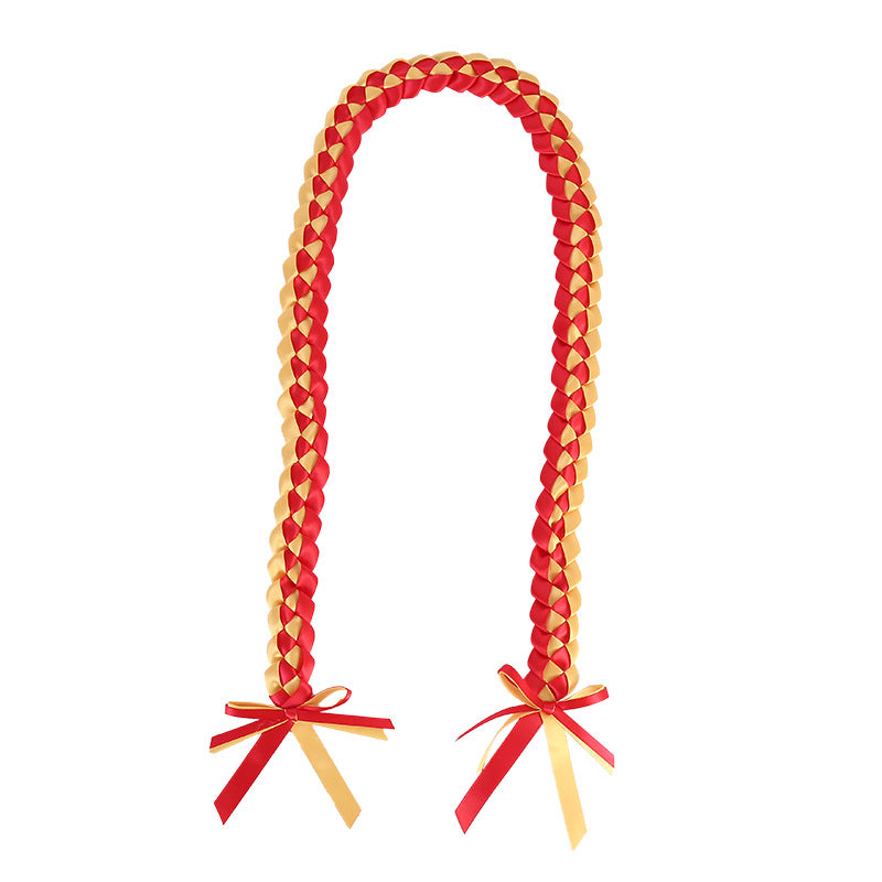 Double Layer Graduation Ribbon Garland Braided Lanyard