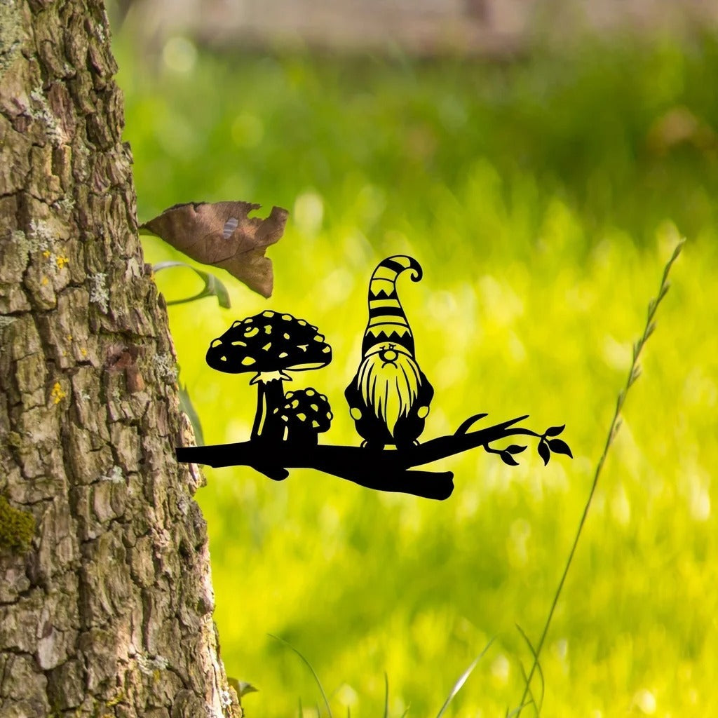 Silhouette Gnome Mushroom