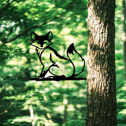 Silhouette - Black Iron Fox Line Art