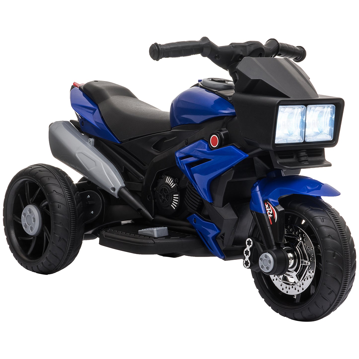 6V Electric Ride-On Kids TrikeBike w/Music, Horn, Headlights Blue