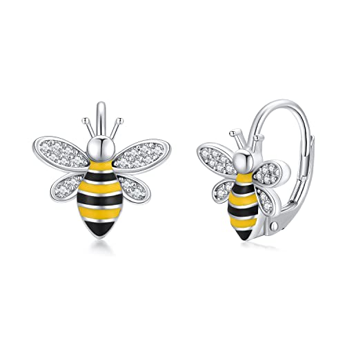 S925 Sterling Silver Bumble Bee Earrings