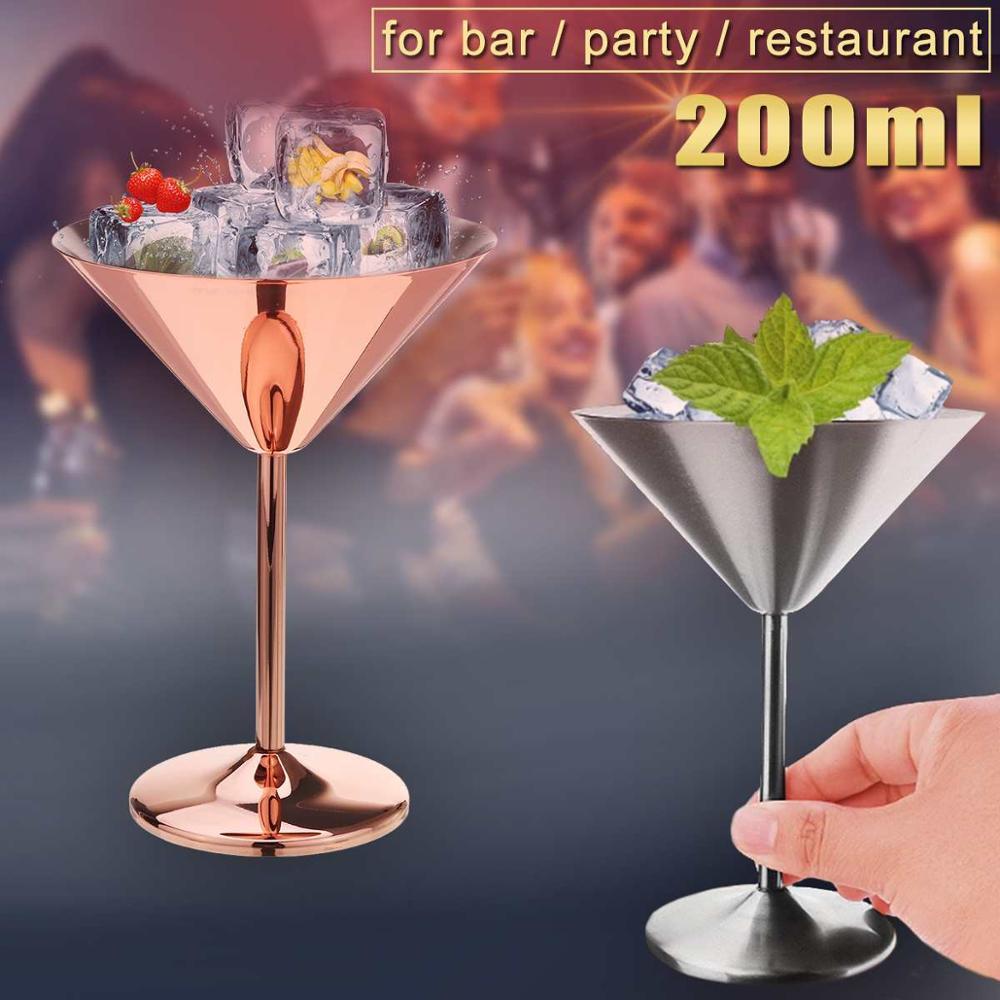 200ml Stainless Steel Martini Glass