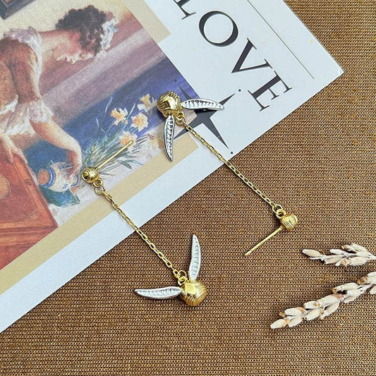 Golden Snitch Earrings 925 Silver - Shop Jobie