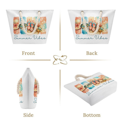 Summer Hemp Rope Tote Bag