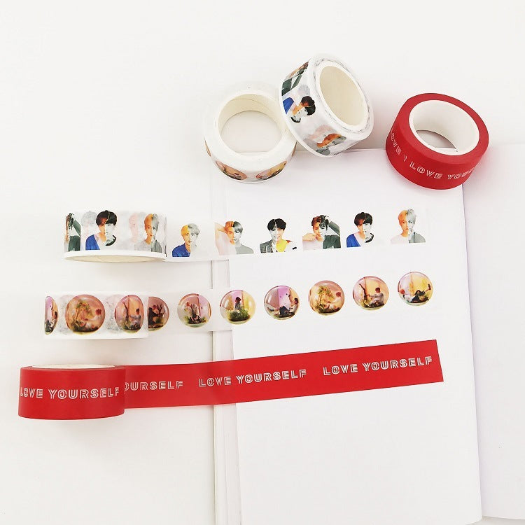 DIY Scrapbook Notebook Sticker - Kpop Washi Tape