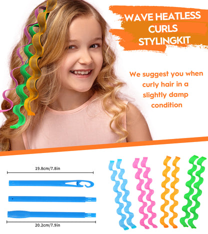 30pc Heatless Wave Curlers Kit