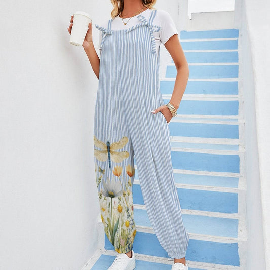 Bow Knot Baggy Overalls - Shop Jobie