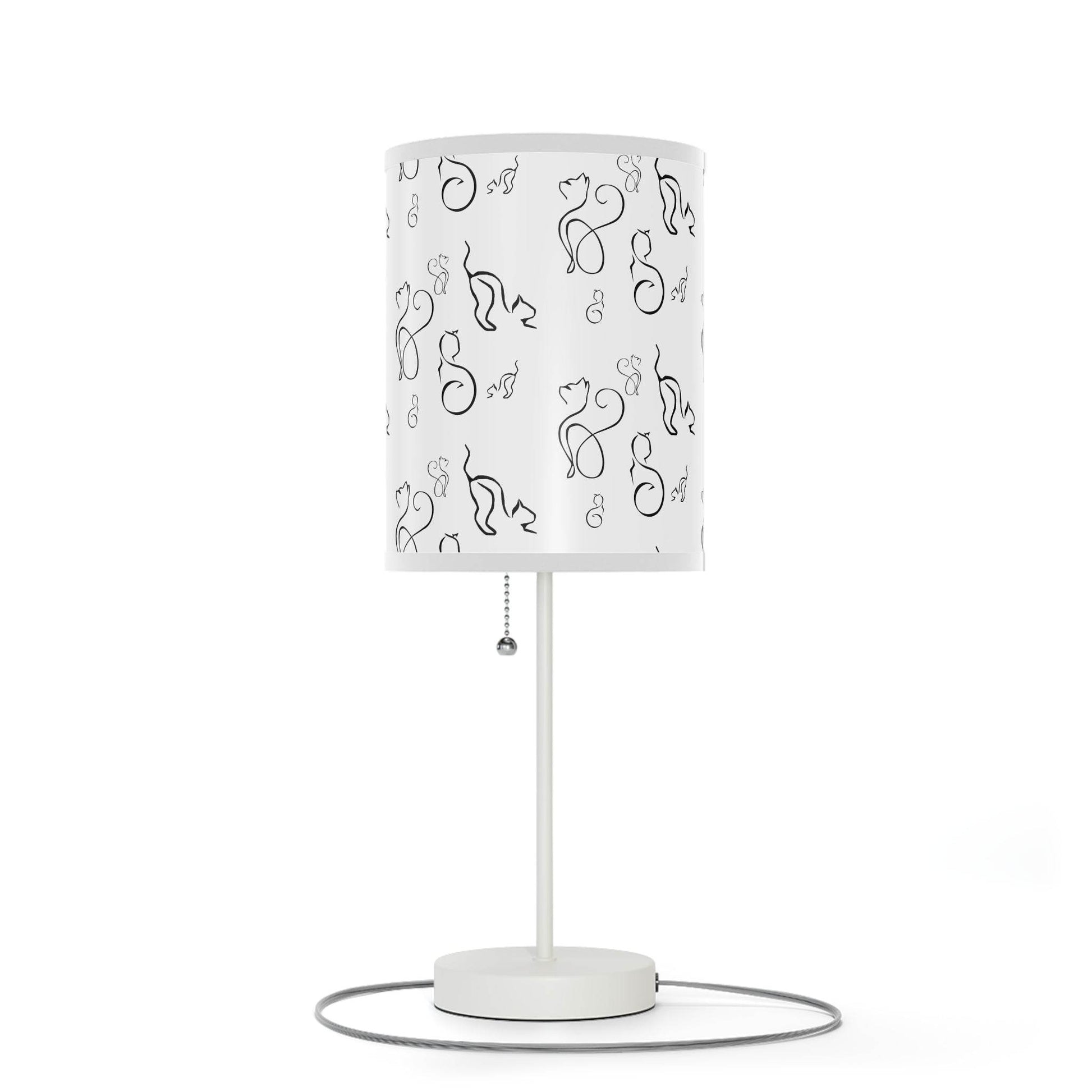 Stylish Desk Lamp - Modern Black and White Cats Design - Shop Jobie