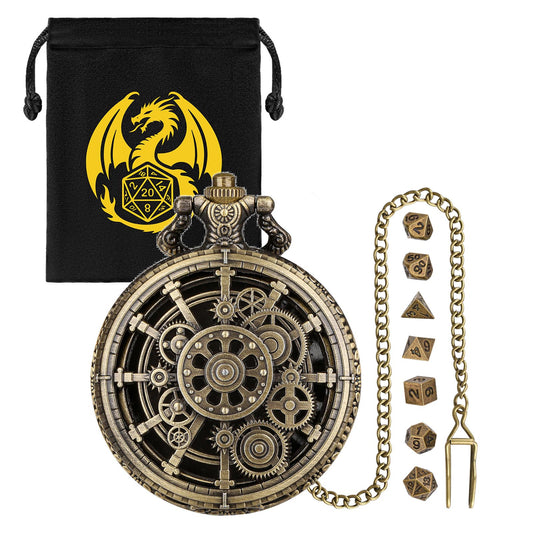 Steampunk Gear DND Dice Set