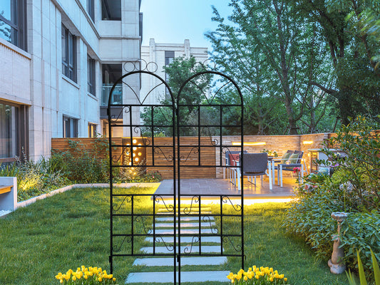 1 Set (2pcs) Metal Garden Trellis