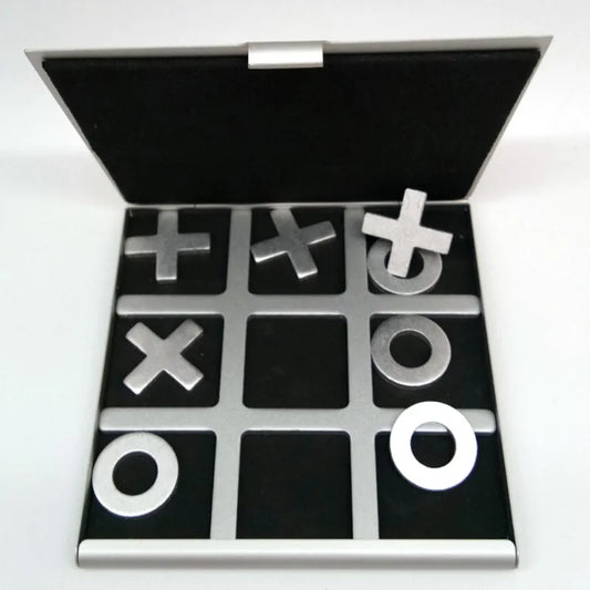 Metal Aluminum Chess Tic Tac Toe Game