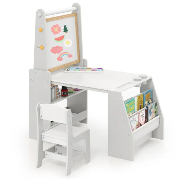Kids Activity Table & Multi-Storage Art Desk