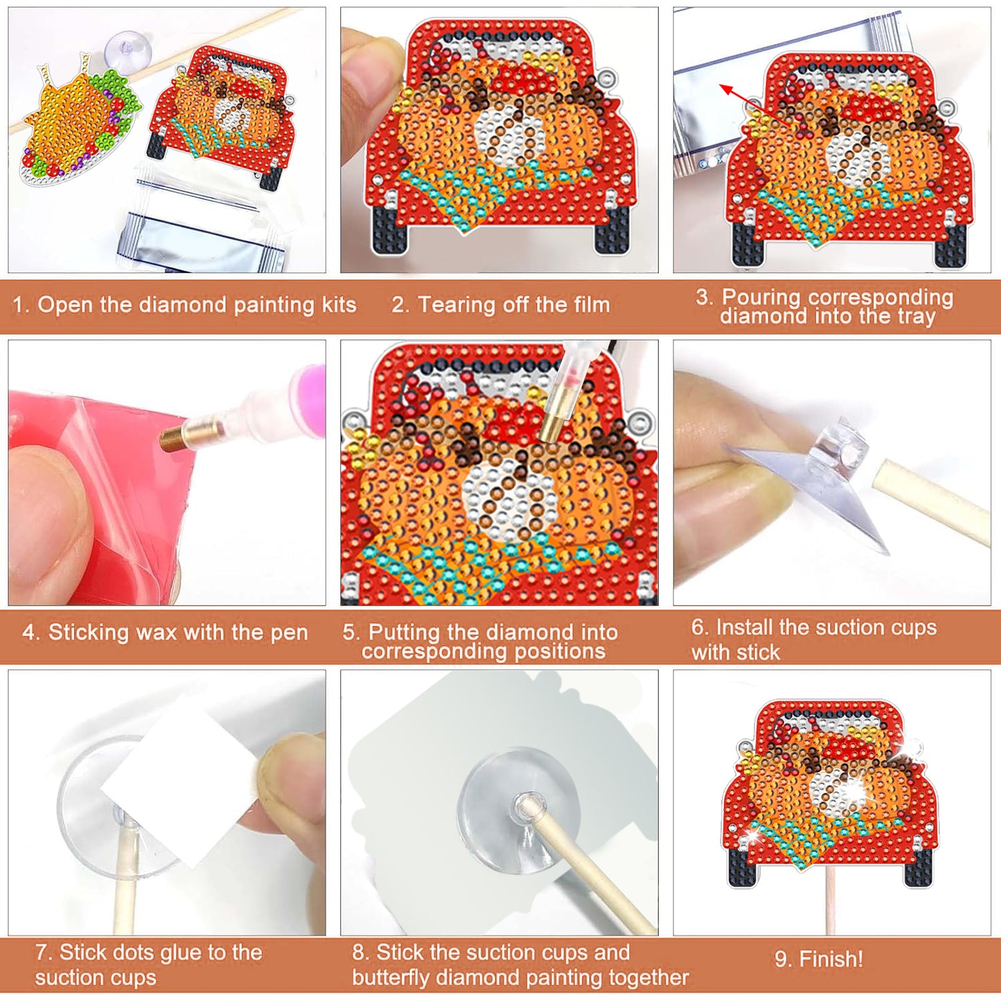 Fall Decor DIY - Small Diamond Gem Painting Art Kit