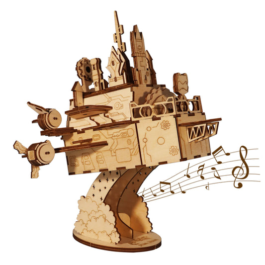 3D Wooden Puzzles Kits - 180pc Moving Castle Music Box