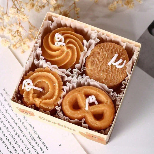 4pc Cookie Shape Scented Candle Set