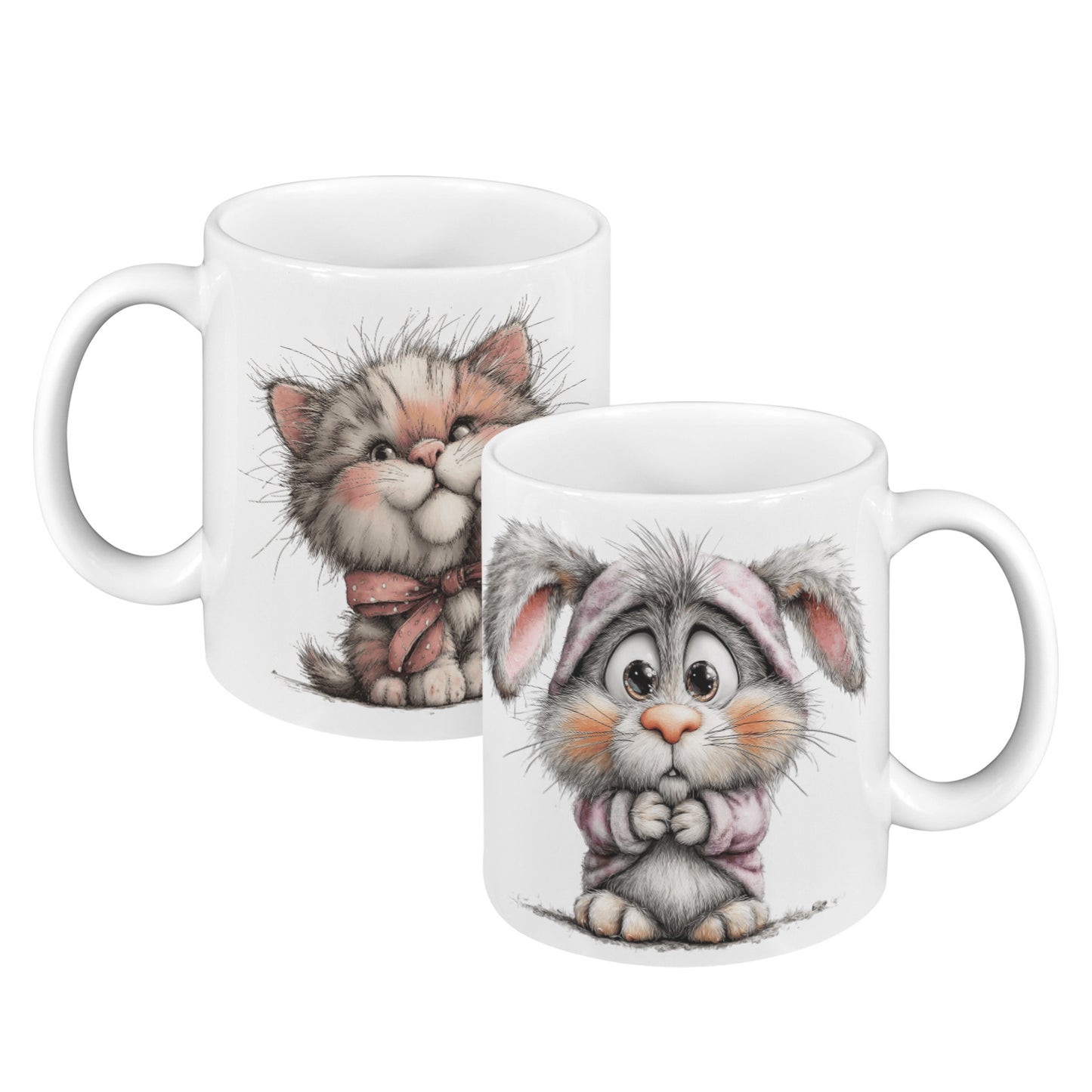 2pc Ceramic Mugs