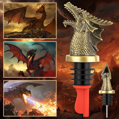 Dual Function Dragon Faucet Dispenser Bottle Stopper