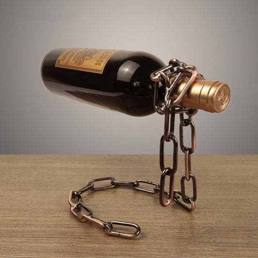 Suspended Chain Bottle Rack
