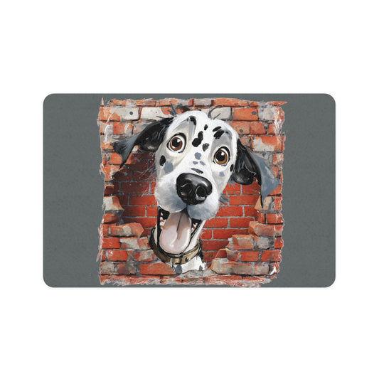 BUSTIN' OUT Funny Dog Pet Food Mat