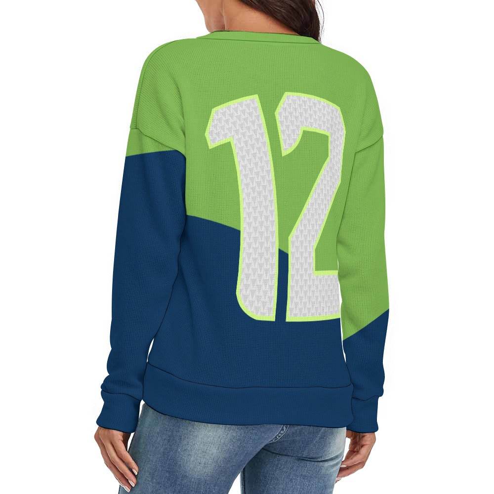 Women's V-Neck Seattle Seahawk Sweater - Shop Jobie
