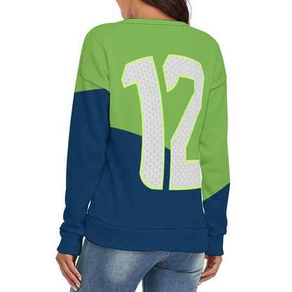 Women's V-Neck Seattle Seahawk Sweater - Shop Jobie