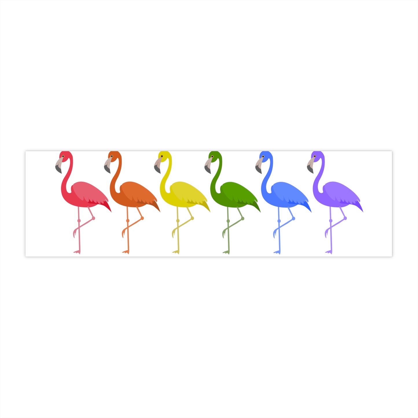 Rainbow Flamingo Bumper Stickers