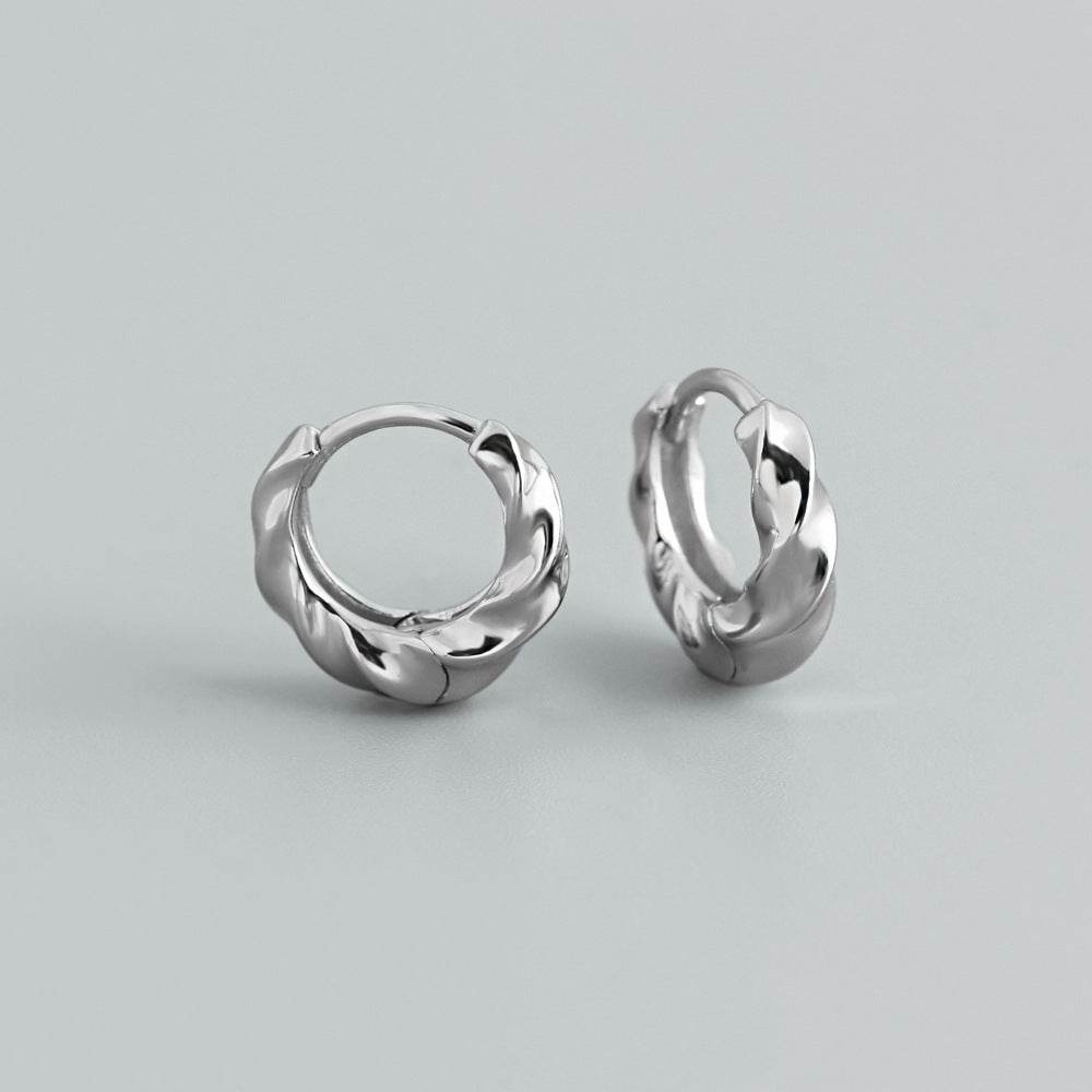 Golden Circle Twisted S925 Earrings - Shop Jobie