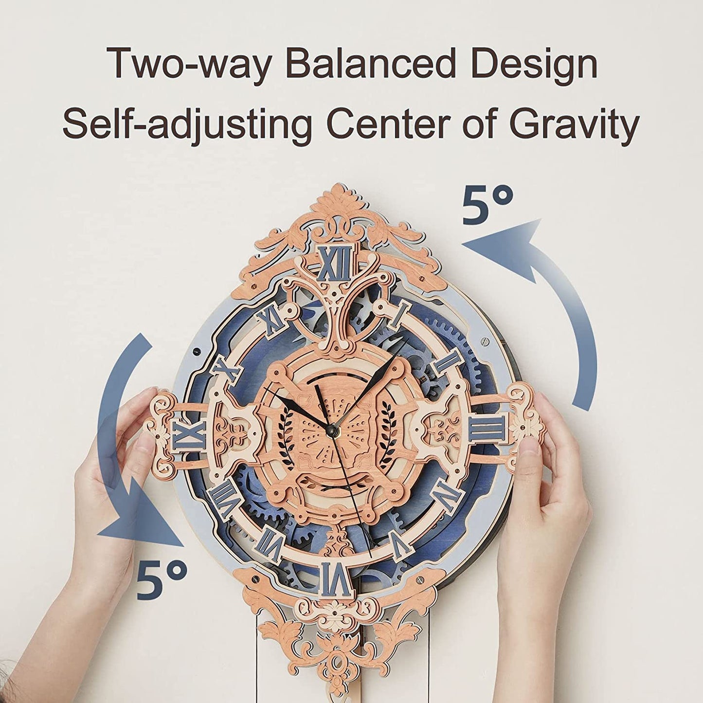 3D Wooden Puzzle DIY Kits -  Romantic Note Pendulum Wall Clock