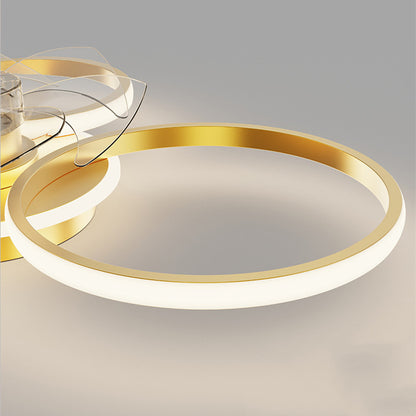 Luxury Bedroom Ceiling Ring Light & Fan