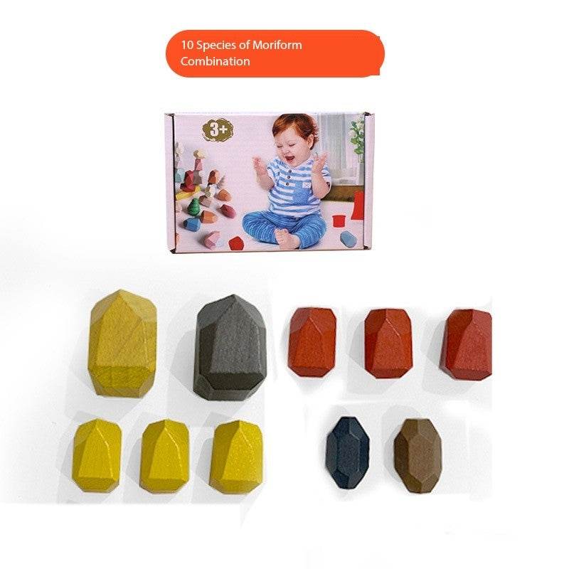 Montessori Principled Stacked Stone Wooden Blocks - Shop Jobie
