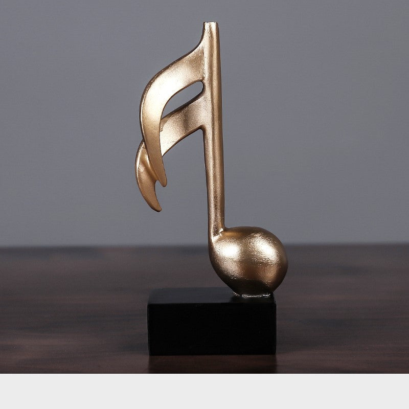 Golden Musical Note Figurines