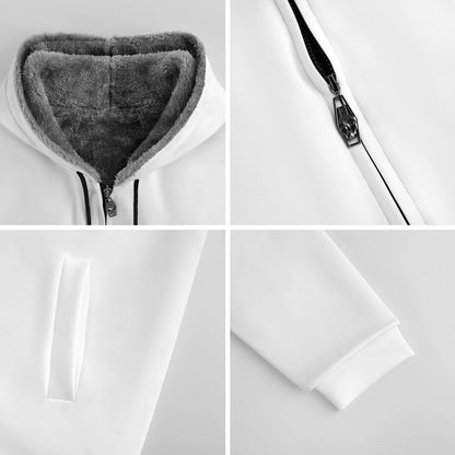 Double Layer Fleece Zippered Hoodie - Shop Jobie