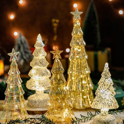 Lux Glass Christmas Tree Figurines - Shop Jobie
