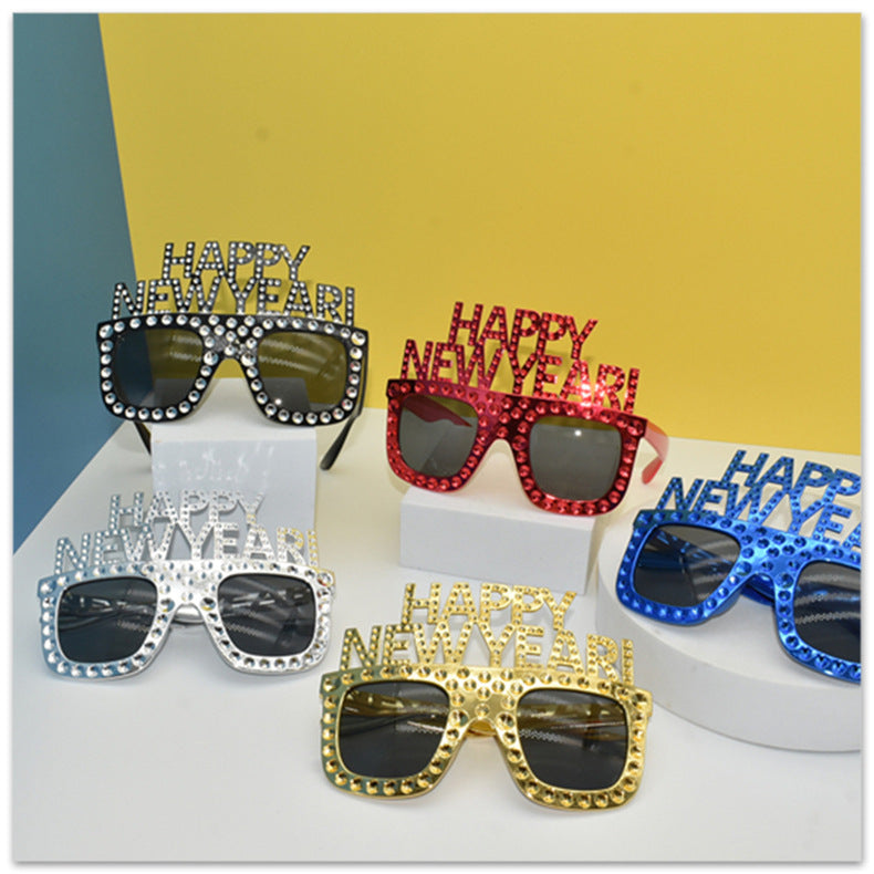 D-   HAPPY NEW YEAR Funny Party Glasses