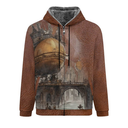 Steampunk Fleece Zippered Hoodie - Shop Jobie