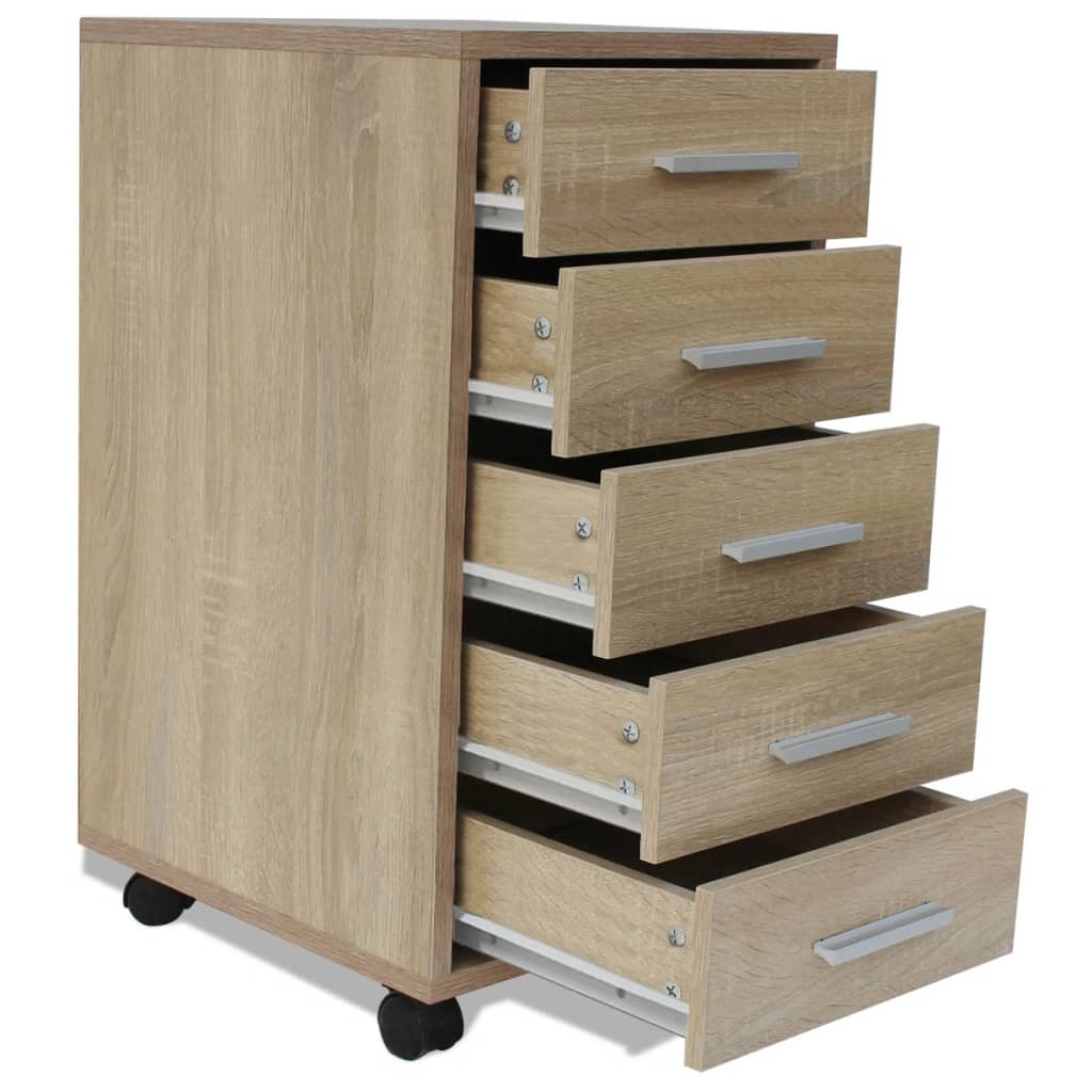 5 Drawer Versatile Cabinet on Wheels