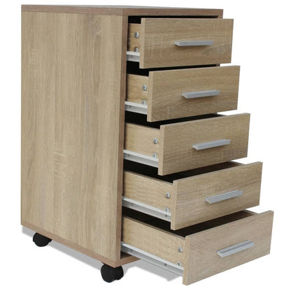 5 Drawer Versatile Cabinet on Wheels