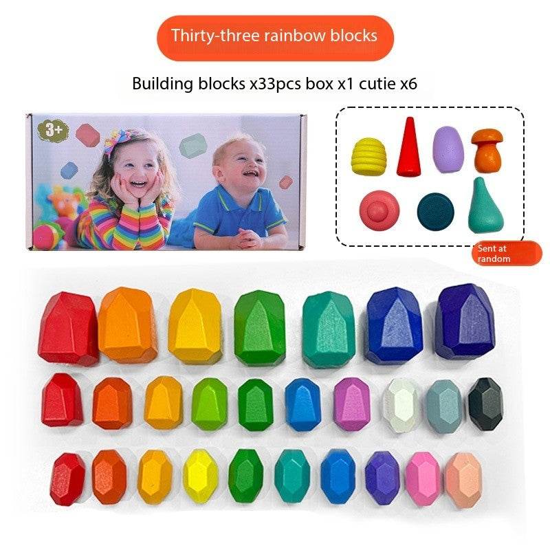 Montessori Principled Stacked Stone Wooden Blocks - Shop Jobie