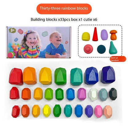 Montessori Principled Stacked Stone Wooden Blocks - Shop Jobie