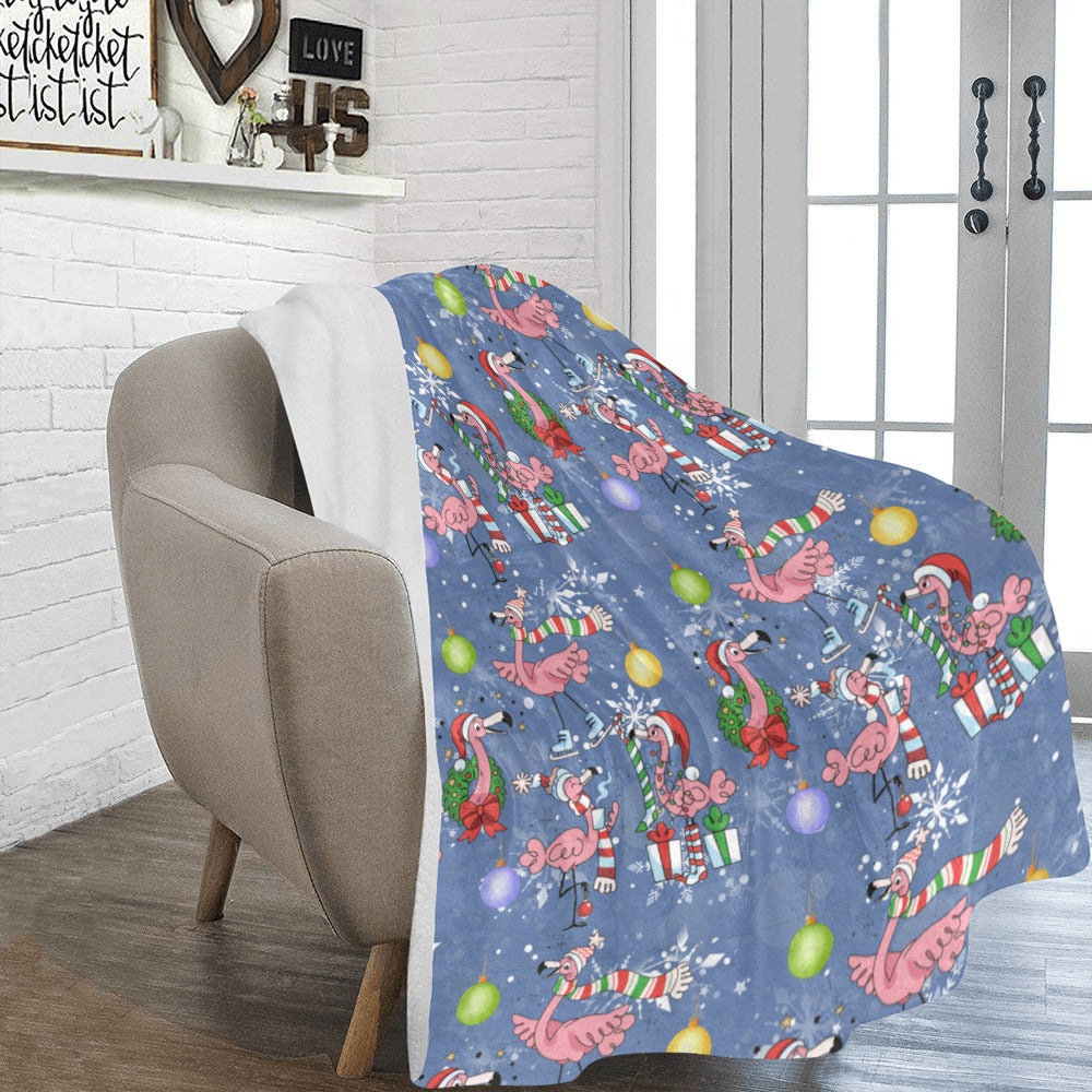 Christmas Flamingo Cozie Hug Blanket