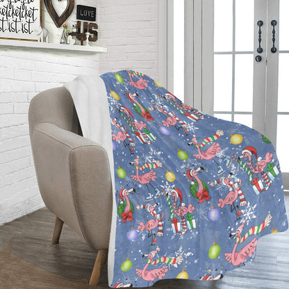 Christmas Flamingo Cozie Hug Blanket