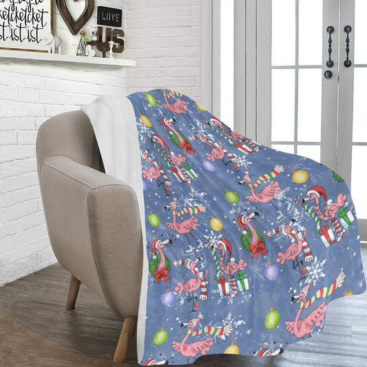 Christmas Flamingo Cozie Hug Blanket